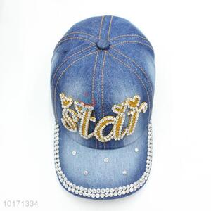 Wholesale Custom Cheap Unisex Blue Denim Baseball Cap