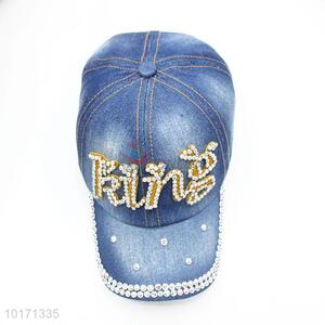 Promotion Rhinestone Denim Baseball Hats Caps