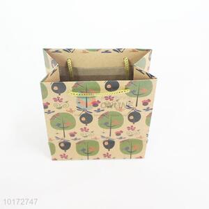 Cartoon printed brown shopping paper bag