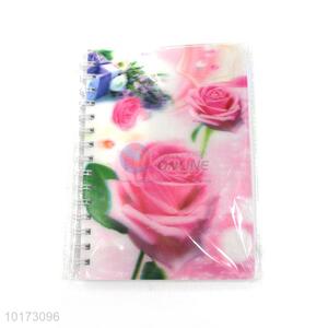 Flower Pattern Cover Coil Book Office Notebook