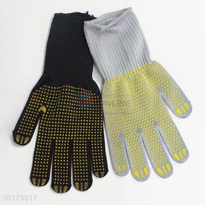 Work Line Point Gloves Cotton White Point Plastic Slip Working Gloves