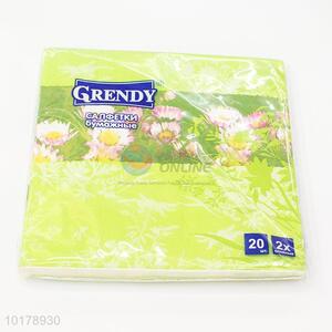 Factory supply flower printed wood pulp paper napkin