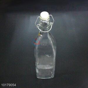 New Design Glass Water Bottle With White Lid