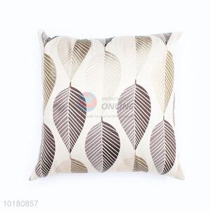 Single Face Printing Pillow With Leaves Pattern