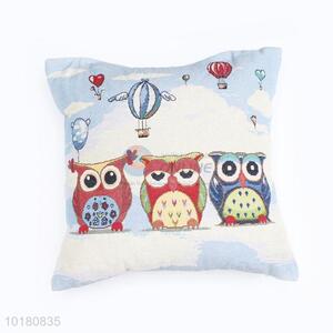 Single Face Owl Cartoon Pillow