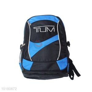 Top quality low price blue&black cool schoolbag