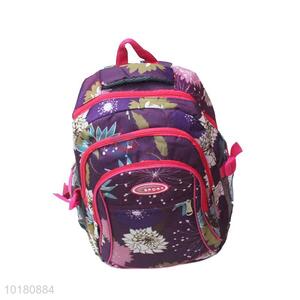 Latest design fashion flower style schoolbag