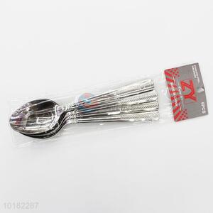 6 Pieces/ Bag Handle Stainless Steel Long Spoons