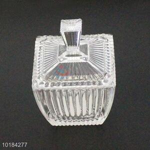 Hot Sale Transparent Glass Candy Jar with Separated Lid