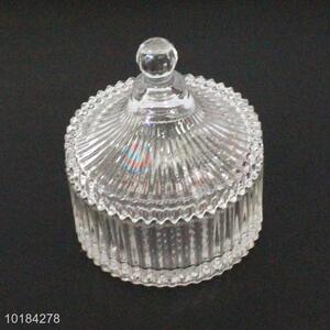 Fashion Style Glass Candy Pot Glass Candy Jar with Lid