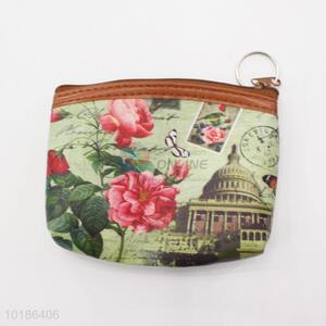 Flower Pattern PVC Creative Coin Bag