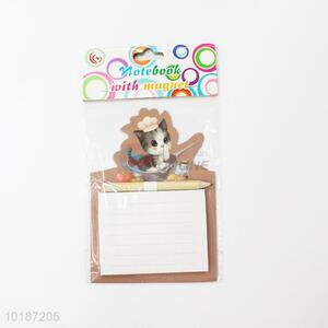 Refrigerator sticker magnet notepad with pen