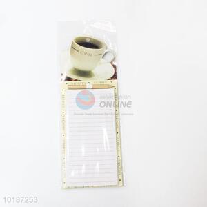 Coffee shop magnet memo pad with pen