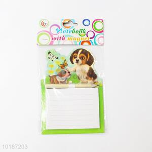 New dog printed fridge magnet notepad with pen