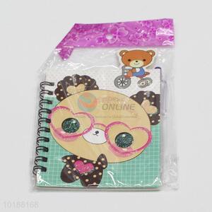 Cartoon Bear Printed New Spiral Notebook with Pen