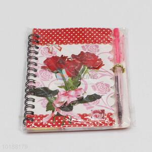 New Wholesale Flower Pattern Notebook with Pen