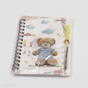 New Bear Design Office Supply Notebook with Pen