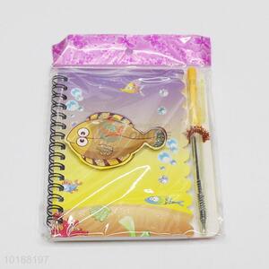 Good Price Portable Fish Pattern Stationery Notebook with Pen