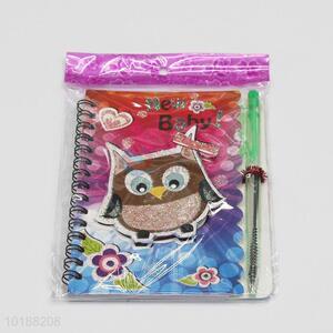 School Student Stationery Owl Notebook with Pen