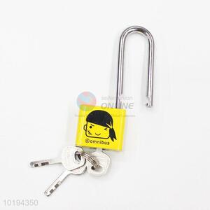 High Quality Custom Safety Padlock Long Metal Shackle Lock With Normal Key