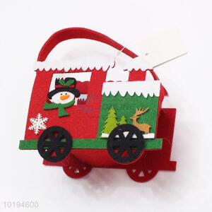 Latest Design Carriage Shaped Christmas Decorative Felt Bags for Kids
