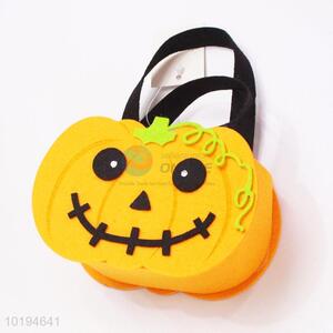 High Quality Pumokin Shape Halloween Felt Tote Bag for Kids