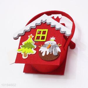 Factory Direct House Shaped Christmas Decorative Felt Bags for Kids