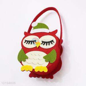 Best Selling Owl Shaped Felt Hand Bag Christmas Candy Bag