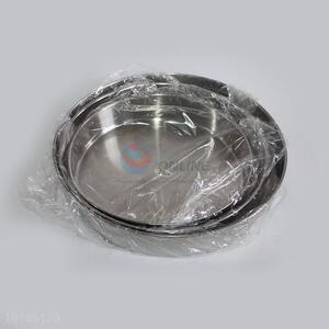 China Wholesale 3pc Stainless Steel Cake Plate Set