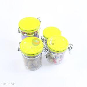 Decorative Transparent Food Plastic Storage Canister