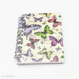 Butterfly Pattern Spiral Paper Notebook