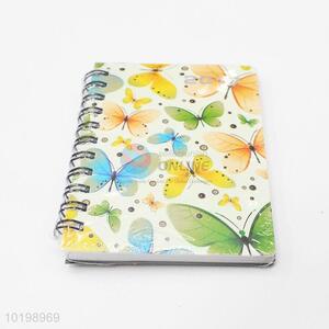 Butterfly Pattern Spiral Paper Notebook