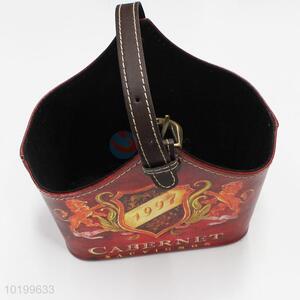 Fancy cool printed pu storage basket storage container