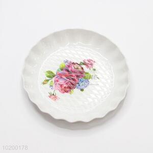 Factory Direct Flower Printed Fruit Tray Melamine Tableware