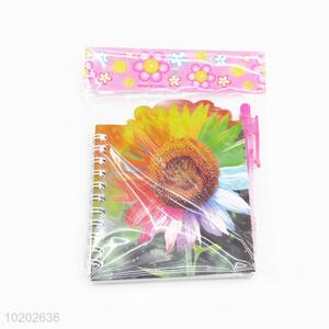 Excellent Quality Sunflower Pattern Spiral Notebook