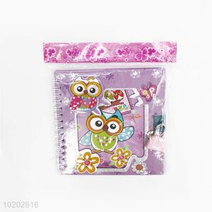 Owl Printing Hardcover Spiral Notebook For School