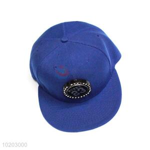 Unique Design Blue Polyester Cotton Baseball Cap