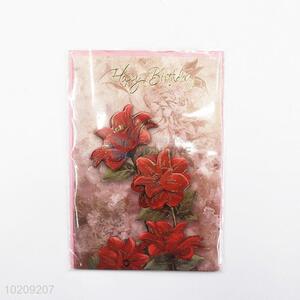 New product top quality flowers birthday greeting card