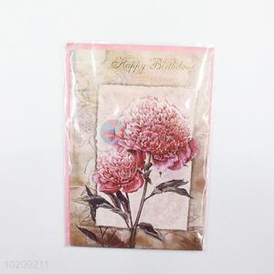 Cute best new style flowers birthday greeting card