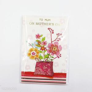Popular style cheap flowers mother's day greeting card