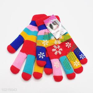 Colorful Knitted Adult Gloves For Promotion