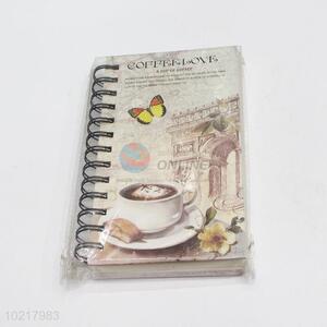 Promotional Low Price Beautiful Pattern Hardcover Notebook Black Coil Notebook