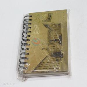 Utility Famous Building Pattern Black Coil Notebook