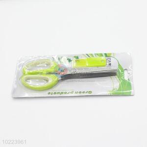 Top quality low price green kitchen scissor