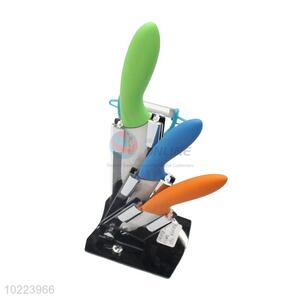 Good quality best fashionable 3pcs green/blue/orange knife set