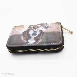 Wholesale Cheap Ladies PVC Clutch Purse Dog Printed Long Wallet