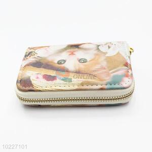 Card Holder PVC Wallet Cat Printed Purse Bag from China