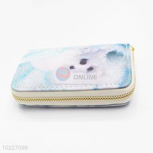 Latest Design Card Holder PVC Wallet Purse Bag with Dog Pattern