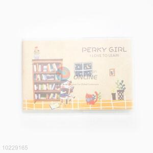 Latest Design Perky Girl Small Notebook With Gum Cover