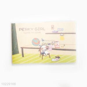 Fashion Design Perky Girl Small Notebook With Gum Cover